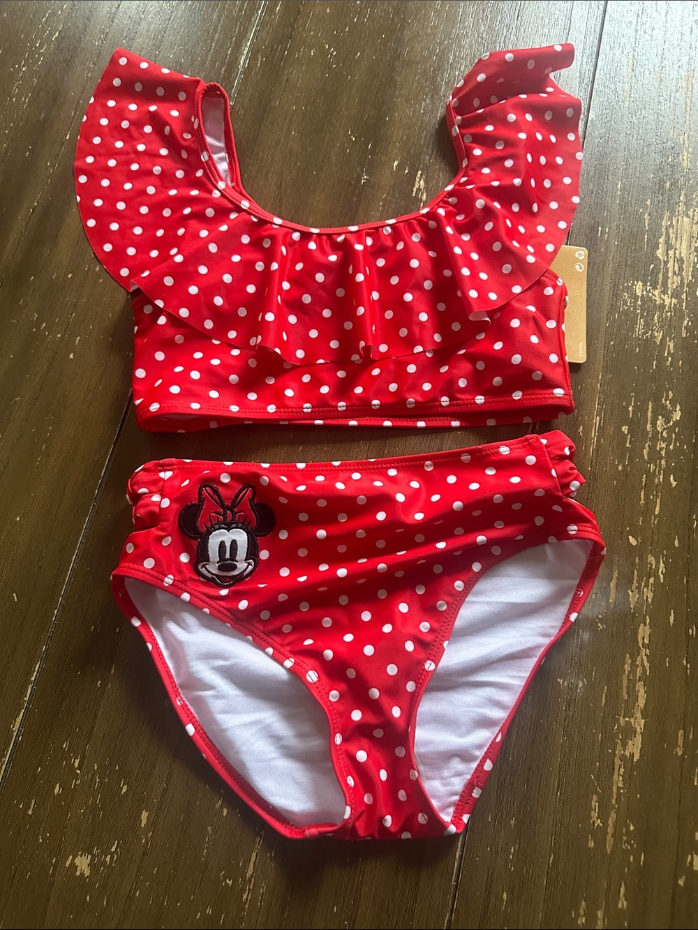 New Disney Minnie Mouse 2 piece swimsuit 9/10*